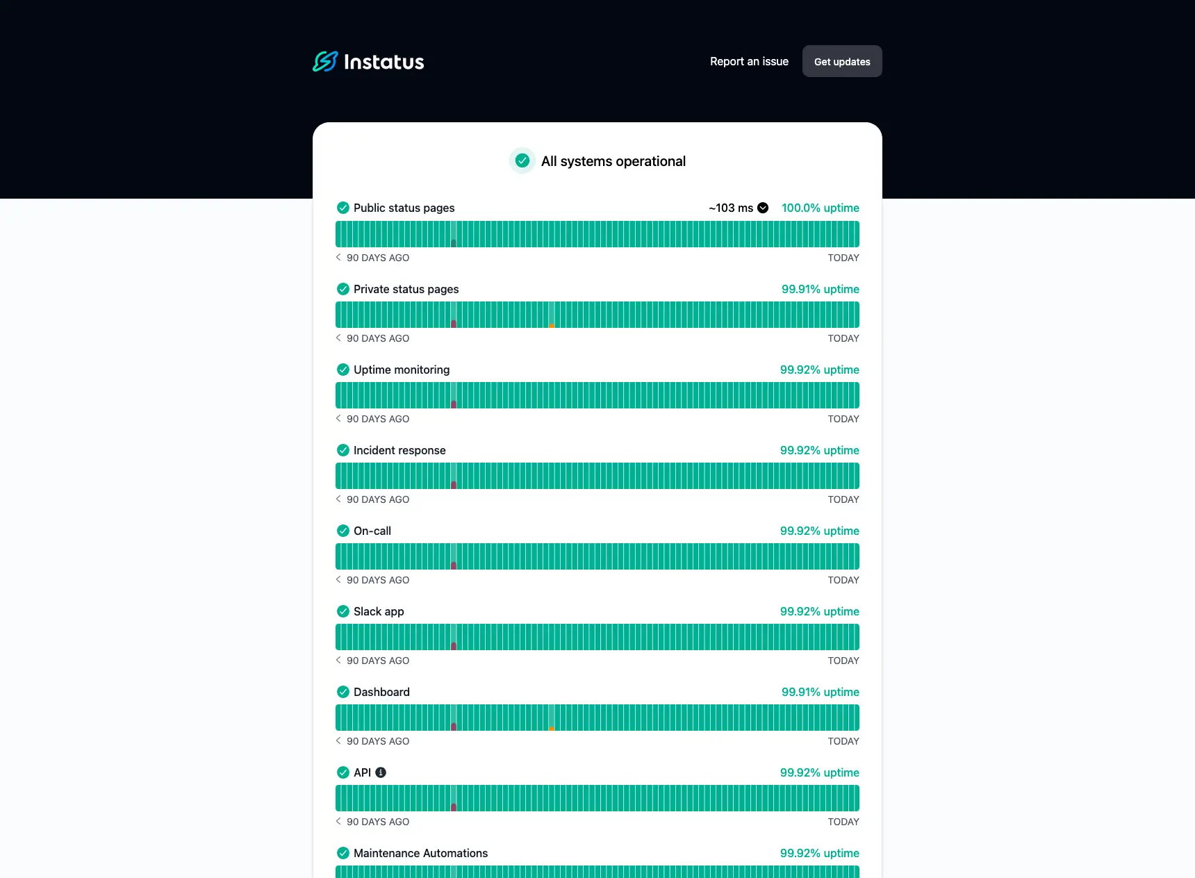 Instatus screenshot placeholder
